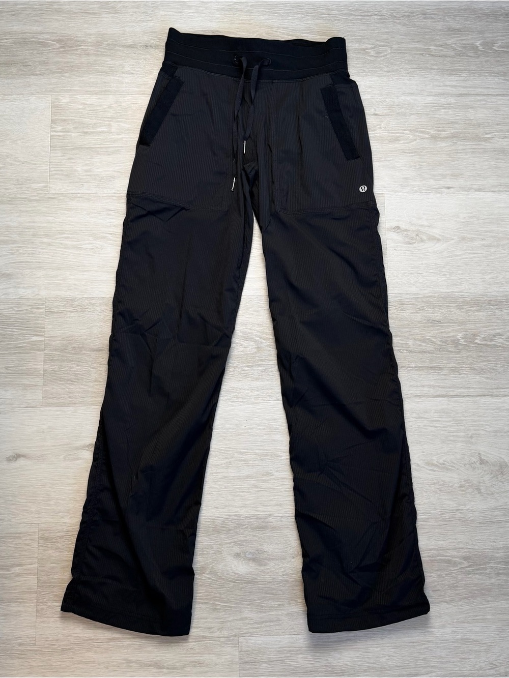 Lululemon Dance Studio Style Black Ribbed Track Utility Pants Size 2